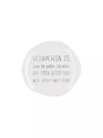 RAEDER | Plato navideño de 14 cm UNA VEZ SEREMOS... | weiss